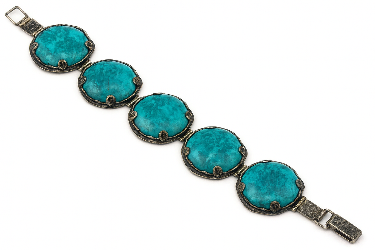 925 Sterling Silver Bracelet with Eilat Stone