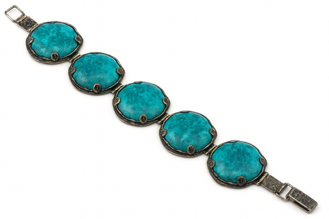 925 Sterling Silver Bracelet with Eilat Stone