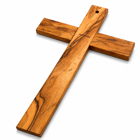 Jerusalem Cross Handmade Natural Olive Wood Bethlehem