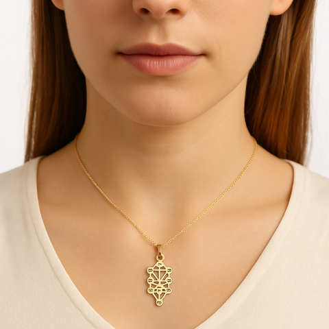 Talisman Kabbalah Pendant Tree of Life Gold 14K Judaica
