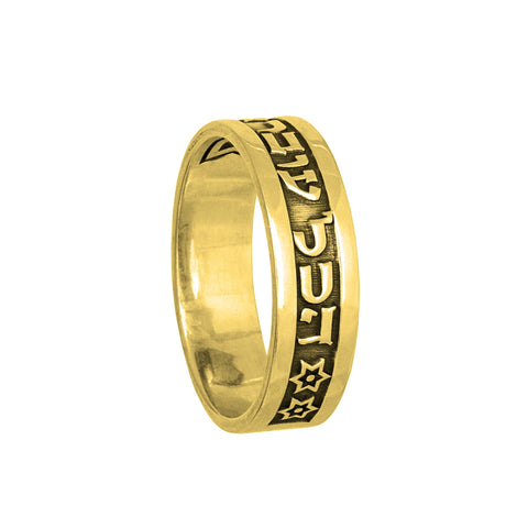 King Solomon's Ring Engraved And This Too Shall Pass Sterling Silver Amulet (6-13 size)