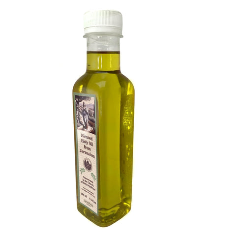 Holy Virgin Olive Oil Bottle Blessed in Church of the Holy Sepulcher Jerusalem 250 ml / 8.5fl.oz