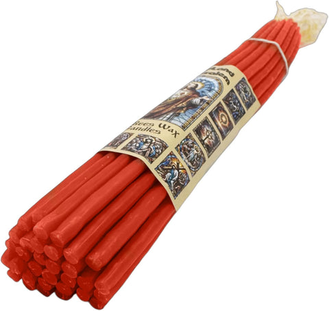 33 Red Jerusalem Candles – Natural Wax from the Church of the Holy Sepulcher