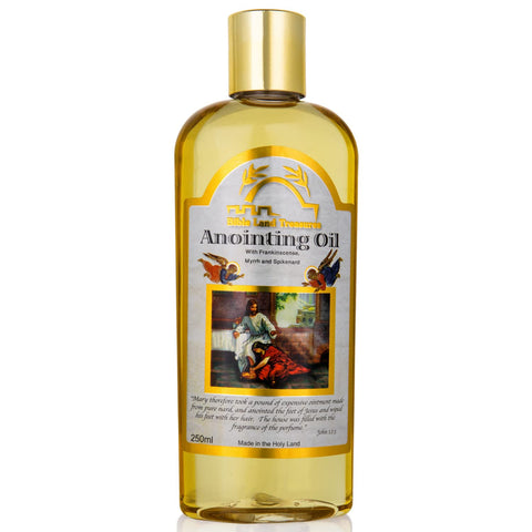 Blessed Anointing Oil Set – Rose of Sharon, Frankincense Myrrh Spikenard & Lily of the Valley | 3×250 ml Bible Land Treasures