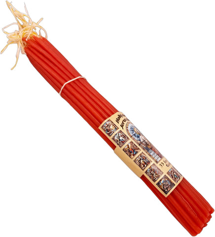 33 Red Jerusalem Candles – Natural Wax from the Church of the Holy Sepulcher