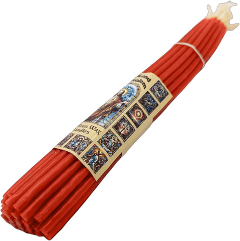 33 Red Jerusalem Candles – Natural Wax from the Church of the Holy Sepulcher