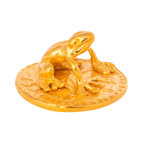 Amulet of Wealth Wallet Money Frog Gilding Silver Tiny Purse Talisman-2