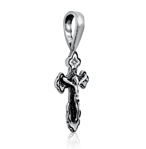 Small Sterling Silver Christian Cross Crucifix Necklace Pendant Child 2cm/0.8"