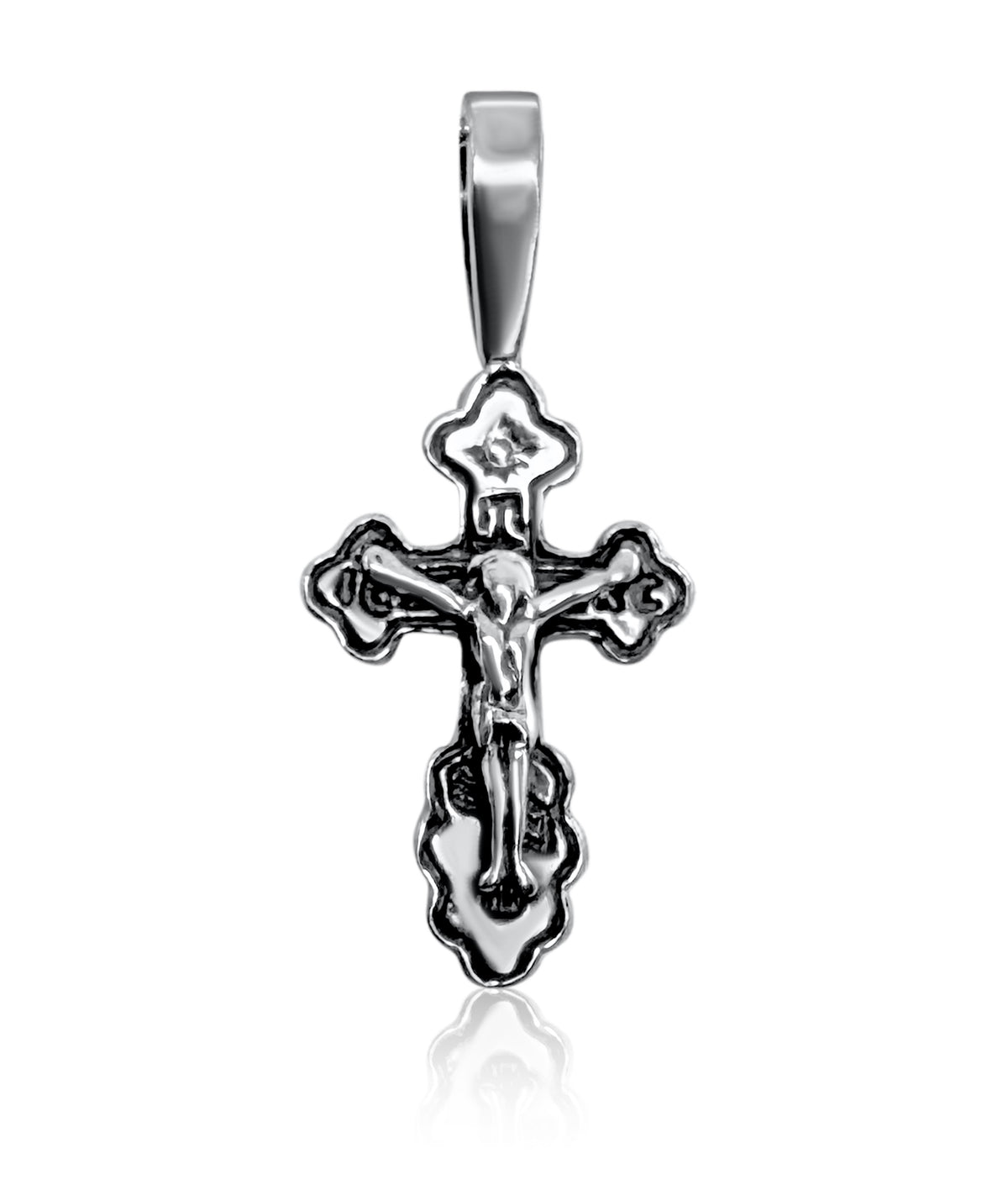 Small Sterling Silver Christian Cross Crucifix Necklace Pendant Child 2cm/0.8"