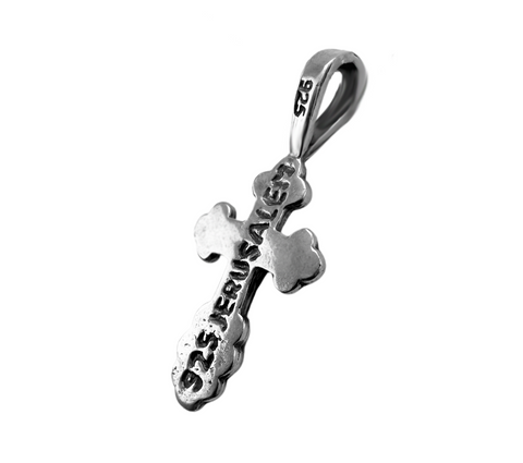 Small Sterling Silver Christian Cross Crucifix Necklace Pendant Child 2cm/0.8"