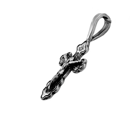 Small Sterling Silver Christian Cross Crucifix Necklace Pendant Child 2cm/0.8"