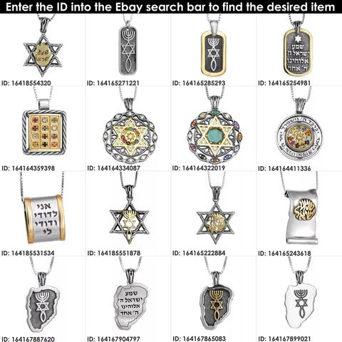 Mezuzah Star of David Garnet Cat Eye Stone Blessing of Angel Pendant