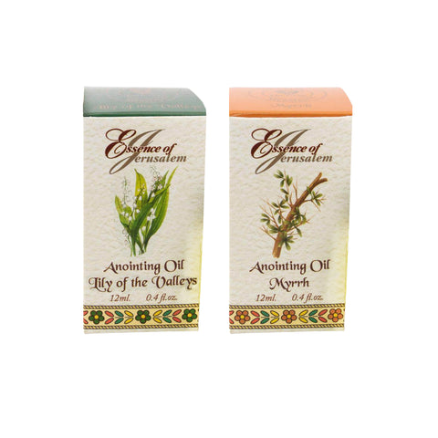 Lily of the Valleys & Myrrh 2pcs Set Blessed Holy Anointing Oil 12ml/0.4fl.oz