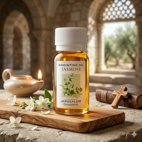 Jasmine Anointing Oil from Jerusalem - Authentic Holy Land Prayer & Blessing Oil