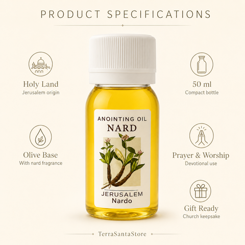 Anointing Oil Nard from Jerusalem 50ml - Authentic Holy Land Spiritual Gift