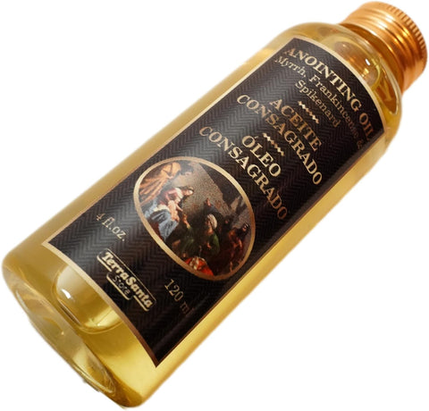 Essential Aromatic Anointing Oil w/ Frankincense Myrrh and Spikenard 4fl.oz - 120ml from Jerusalem Holy Land