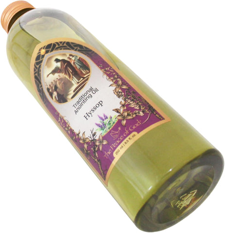 Anointing Oil with Hyssop 250ml – Holy Land Prayer Oil for Christian Worship and Cleansing
