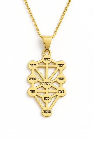 Talisman Kabbalah Pendant Tree of Life Gold 14K Judaica