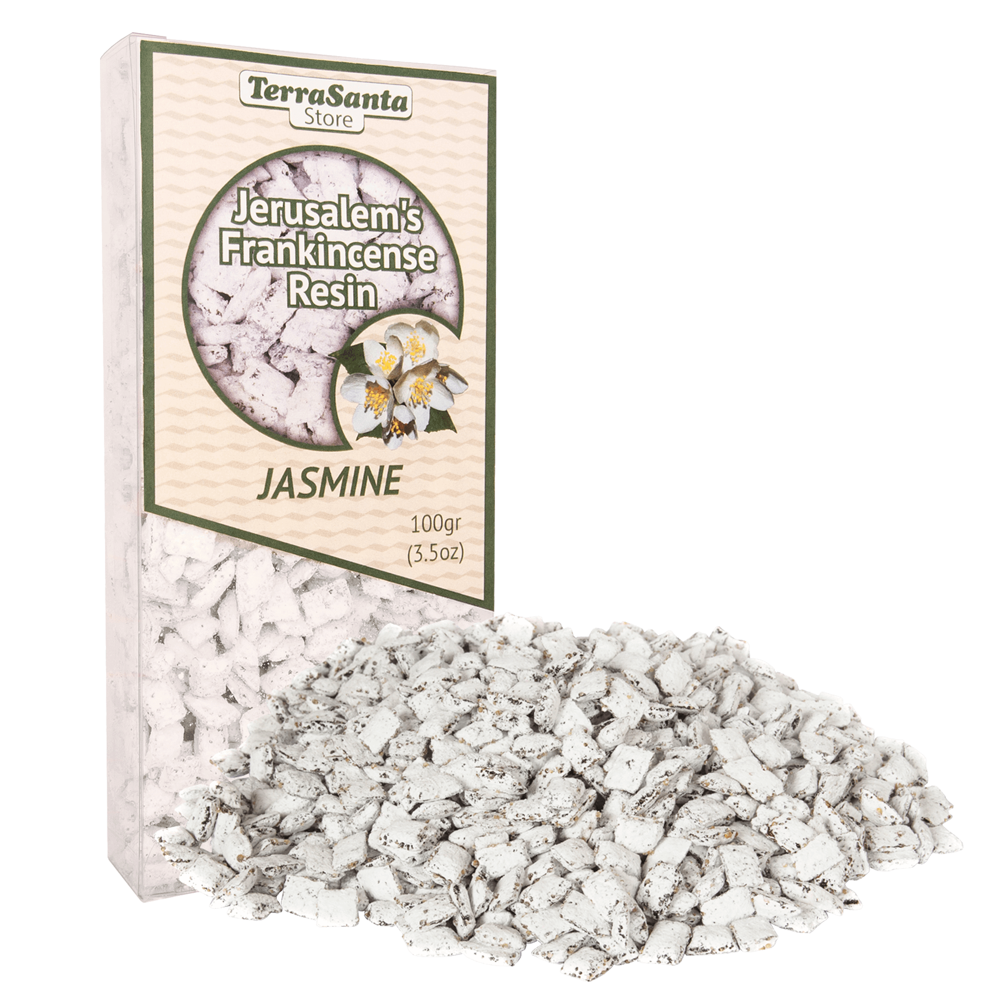 Aromatic Frankincense Resin Tears Incense JASMINE Burner Jerusalem 3,5oz (100 gr)