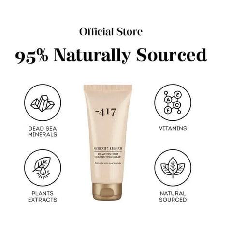 '-417 Dead Sea Milk & Honey Scented Relaxing Nourishing Foot Cream Lotion | 100ml/3.3fl.oz