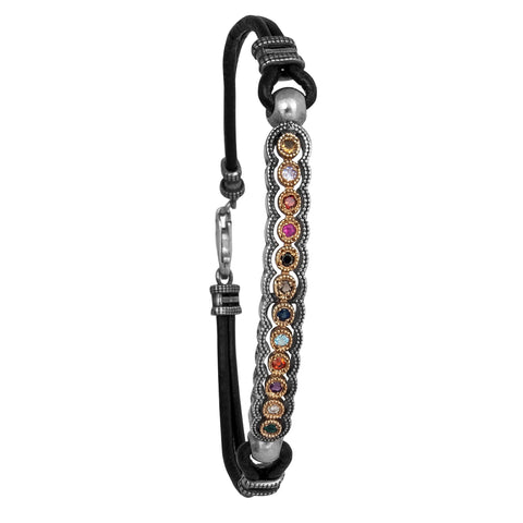 Men's Kabbalah Bracelet The Priestly Breastplate Hoshen 12 Tribes Sterling Silver
