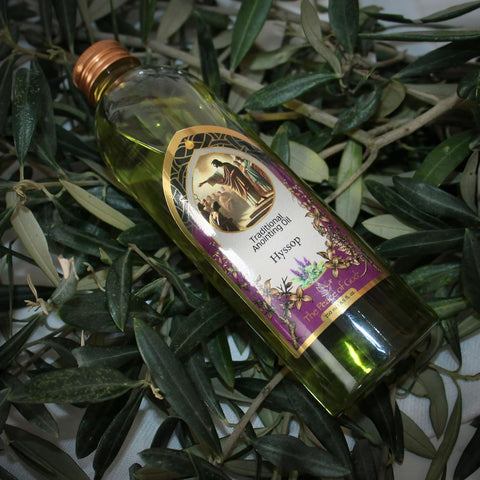 Anointing Oil with Hyssop 250ml – Holy Land Prayer Oil for Christian Worship and Cleansing