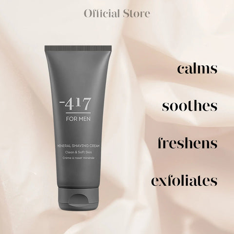 '-417 Dead Sea Vegan Moisturising Exfoliating Shaving Cream Men 2pcs Set 100ml/3.3fl.oz Each