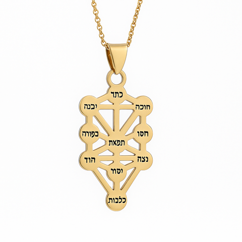 Talisman Kabbalah Pendant Tree of Life Gold 14K Judaica