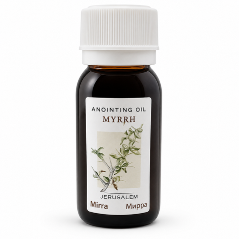 Authentic Myrrh Anointing Oil from Jerusalem - 50ml Blessed Holy Land Prayer Oil