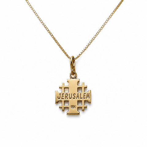 Jerusalem Cross Necklace – 18K Gold Vermeil 925 Sterling Silver