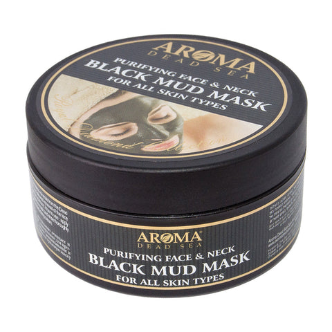 Purifying Face & Neck Black Mud Mask For All Skin Types by Aroma Dead Sea 3,5 fl.oz (100 ml)