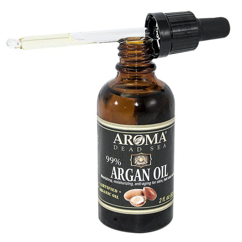 99% Pure Argan Oil Hair Treatment Serum Natural Oil by Aroma Dead Sea 2 fl.oz (60 ml)