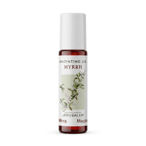 Myrrh Anointing Oil from the Holy Land - Authentic Jerusalem Roll-on Bottle