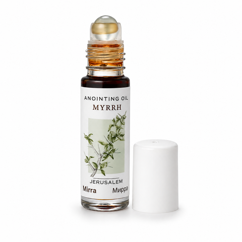 Myrrh Anointing Oil from the Holy Land - Authentic Jerusalem Roll-on Bottle