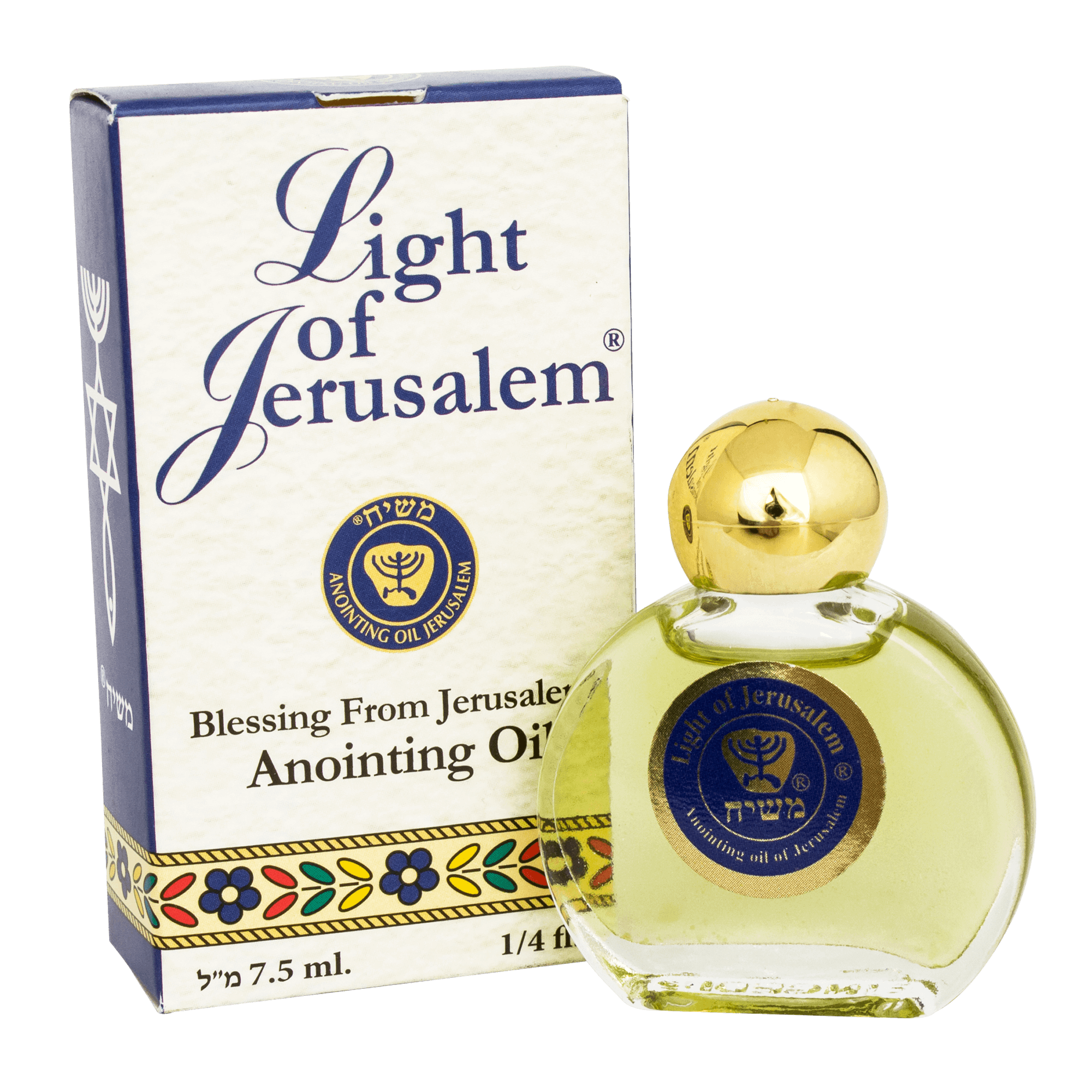 Ein Gedi Pure Authentic Anointing Oil Light of Jerusalem Blessed from Jerusalem 0,25fl.oz/7,5 ml