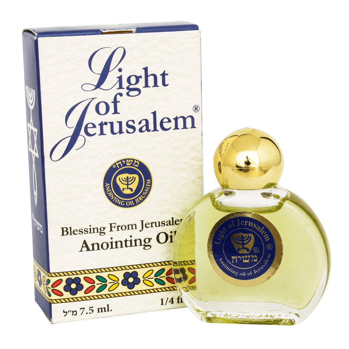 Ein Gedi Pure Authentic Anointing Oil Light of Jerusalem Blessed from Jerusalem 0,25fl.oz/7,5 ml