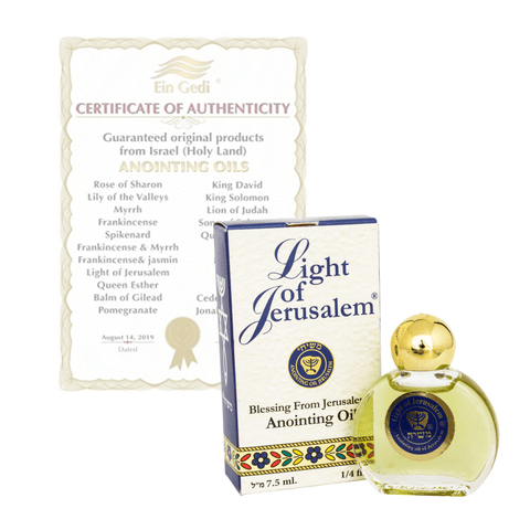 Ein Gedi Pure Authentic Anointing Oil Light of Jerusalem Blessed from Jerusalem 0,25fl.oz/7,5 ml