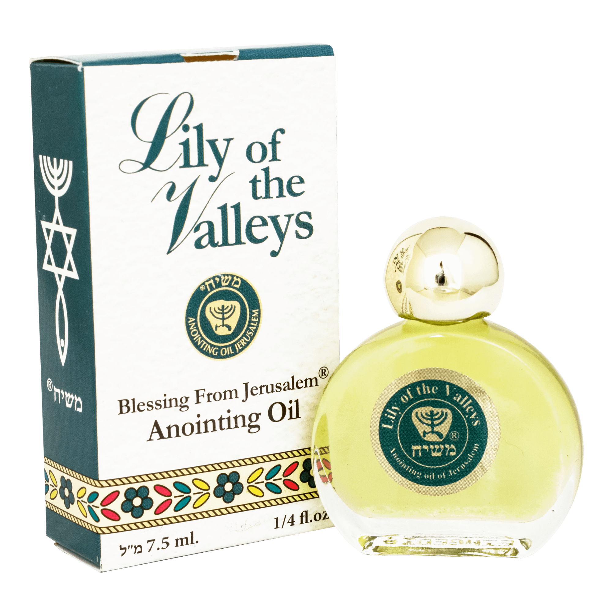 Ein Gedi Pure Authentic Anointing Oil Lily of the Valleys Blessed from Jerusalem 0,25fl.oz/7,5 ml