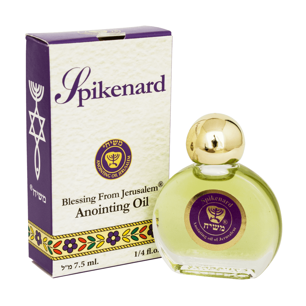Ein Gedi Pure Authentic Anointing Oil Spikenard Blessed from Jerusalem 0,25fl.oz/7,5 ml