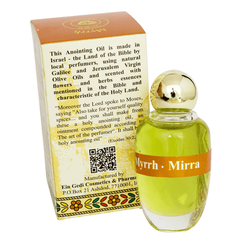 Authentic Anointing Oil Myrrh by Ein Gedi Blessed from Jerusalem 0,4fl.oz/12 ml