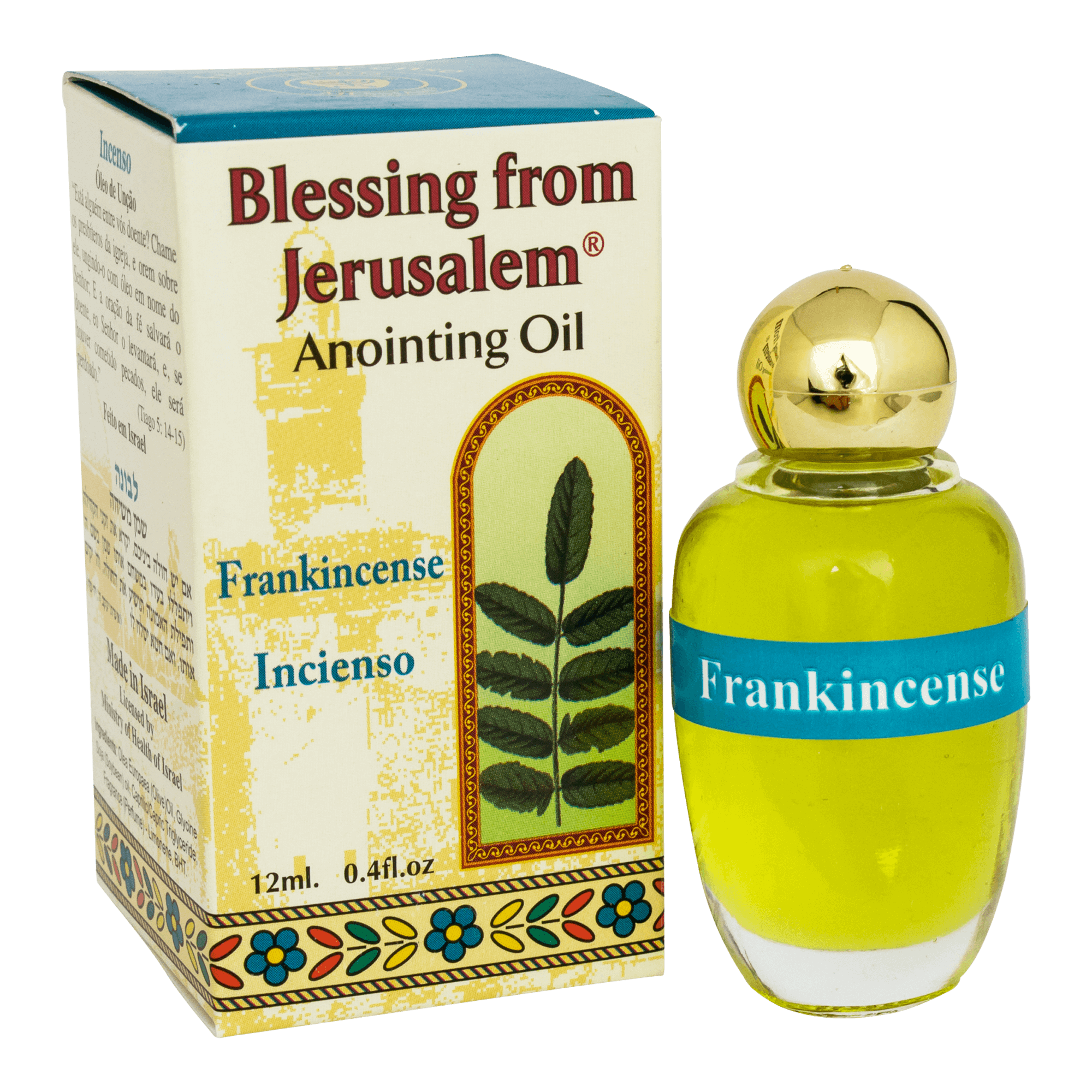 Authentic Anointing Oil Frankincense by Ein Gedi Blessed from Jerusalem 0,4fl.oz/12 ml