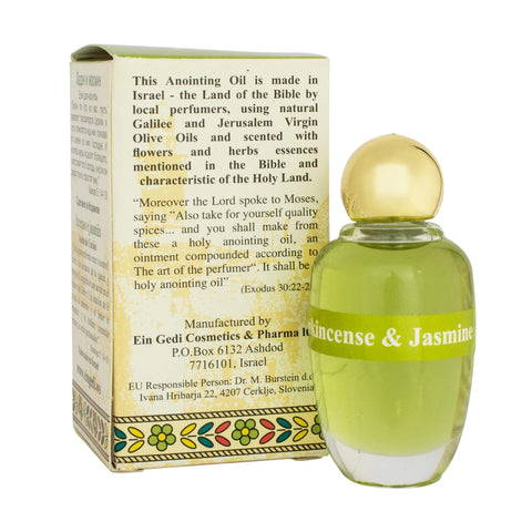 Authentic Anointing Oil Frankincense & Jasmine by Ein Gedi Blessed from Jerusalem 0,34 fl.oz/10 ml