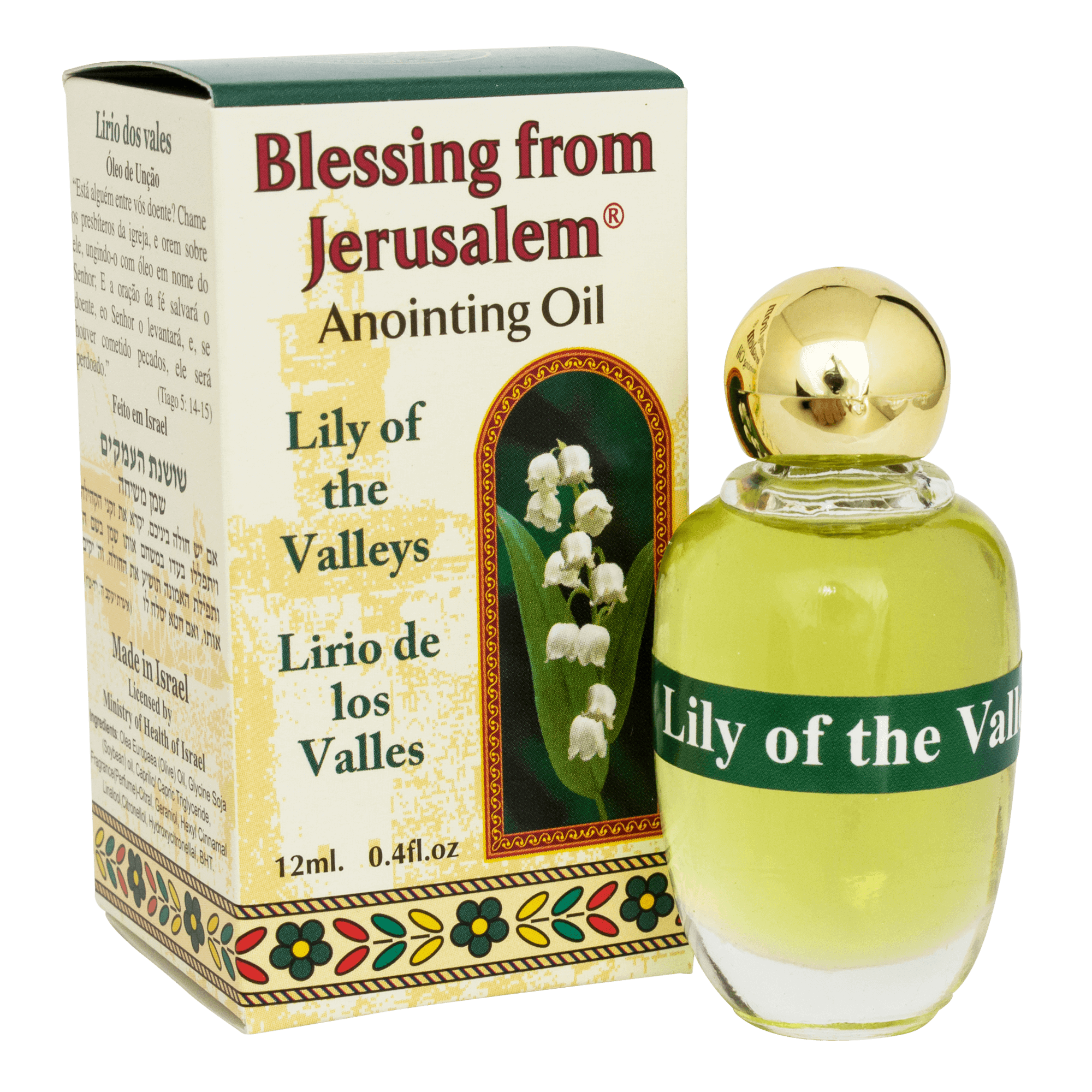 Authentic Anointing Oil Lily of the Valleys by Ein Gedi Blessed from Jerusalem 0,4fl.oz/12 ml