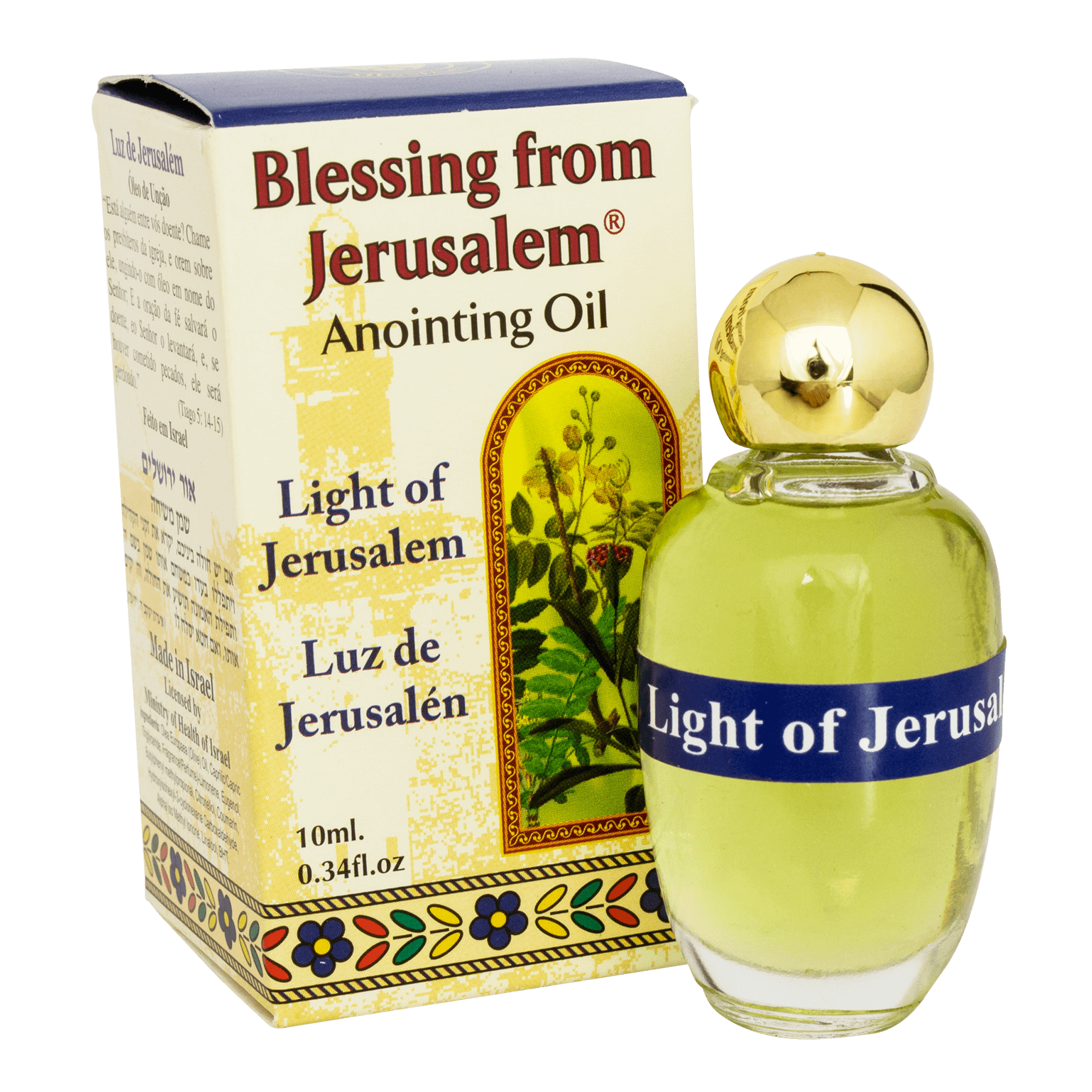 Authentic Anointing Oil Light of Jerusalem by Ein Gedi Blessed from Jerusalem 0,34fl.oz/10 ml