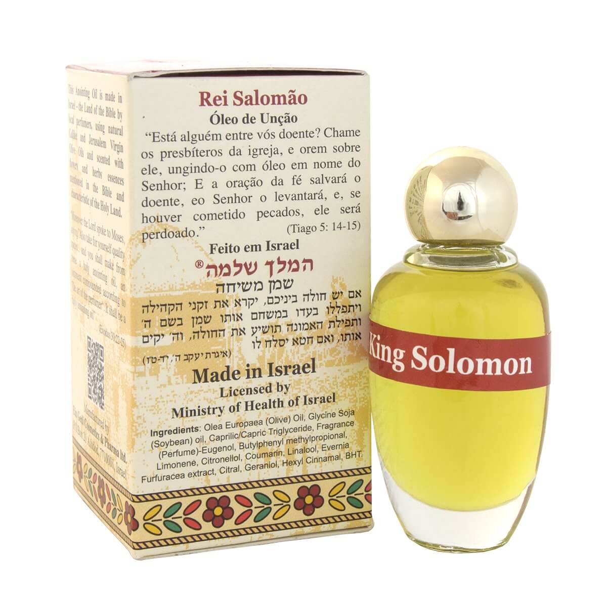 Authentic Anointing Oil King Solomon by Ein Gedi Blessed from Jerusalem 0,4fl.oz/12 ml