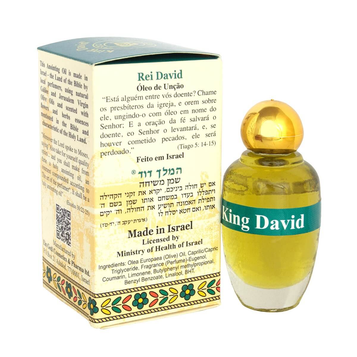 Authentic Anointing Oil King David by Ein Gedi Blessed from Jerusalem 0,4fl.oz/12 ml