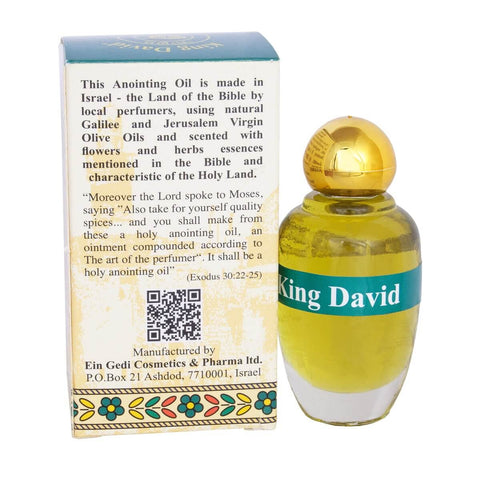 Authentic Anointing Oil King David by Ein Gedi Blessed from Jerusalem 0,4fl.oz/12 ml