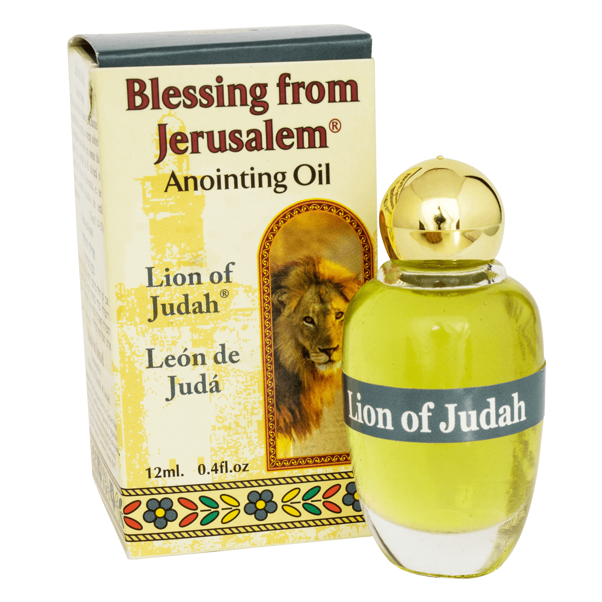 Authentic Anointing Oil Lion of Judah by Ein Gedi Blessed from Jerusalem 0,4fl.oz/12 ml