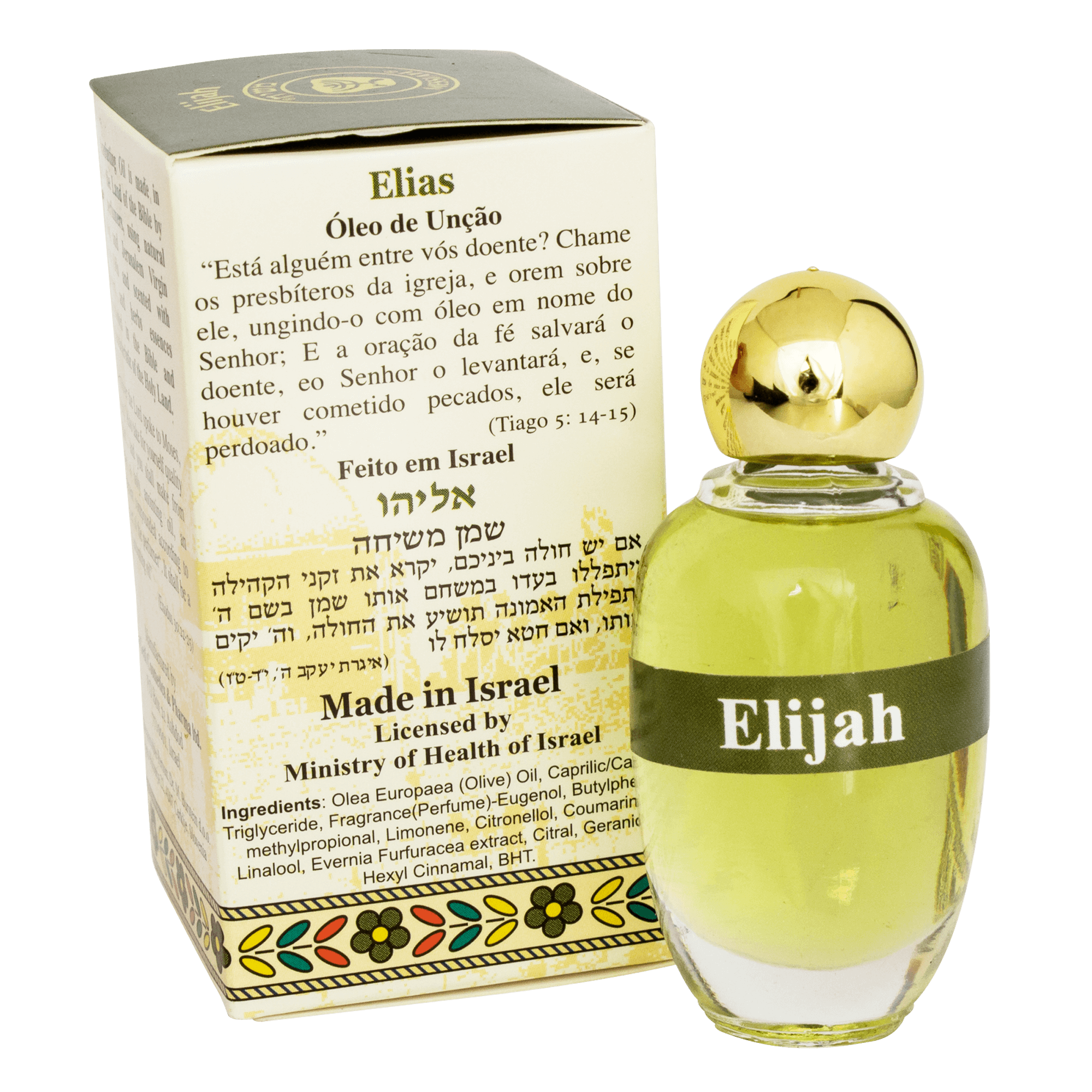 Authentic Anointing Oil Elijah by Ein Gedi Blessed from Jerusalem 0,34fl.oz/10 ml