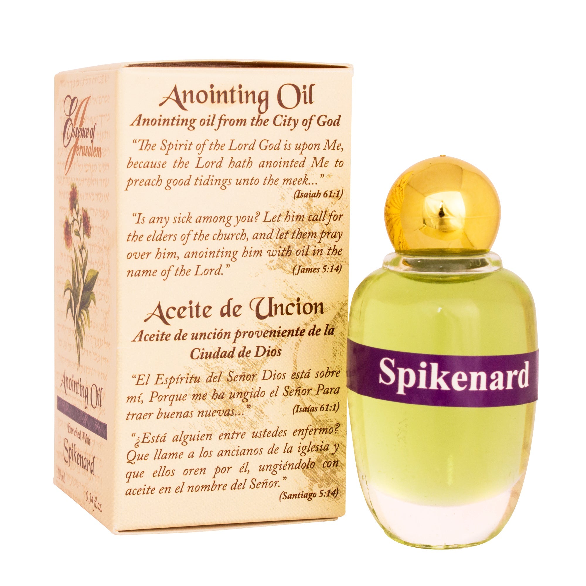 Perfume Essence Spikenard Blessing by Jerusalem High Quality Anointing Oil by Ein Gedi 0,34 fl. oz